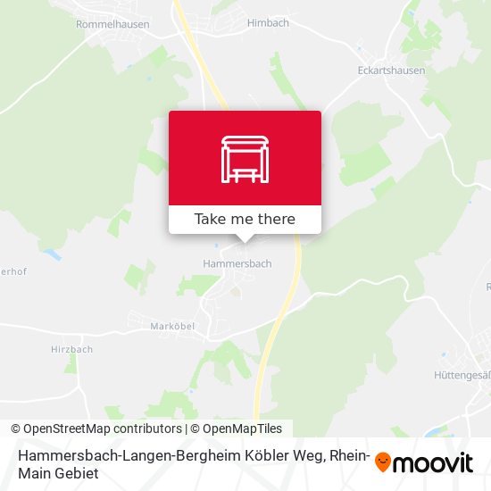 Карта Hammersbach-Langen-Bergheim Köbler Weg