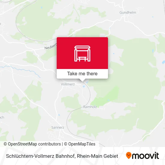 Карта Schlüchtern-Vollmerz Bahnhof