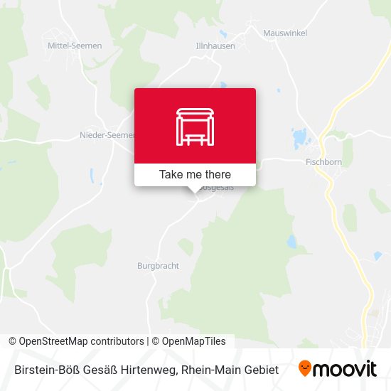 Birstein-Böß Gesäß Hirtenweg map