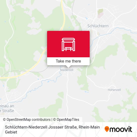 Schlüchtern-Niederzell Jossaer Straße map