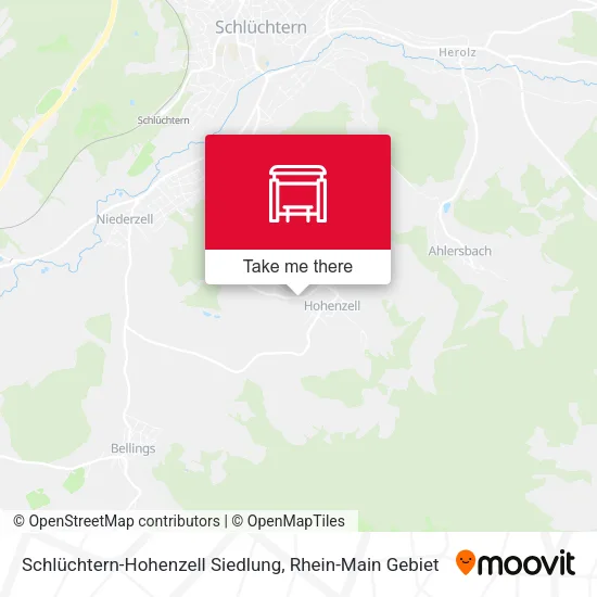 Карта Schlüchtern-Hohenzell Siedlung