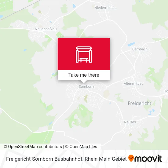 Карта Freigericht-Somborn Busbahnhof