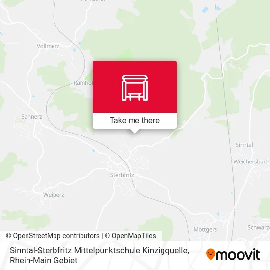 Sinntal-Sterbfritz Mittelpunktschule Kinzigquelle map