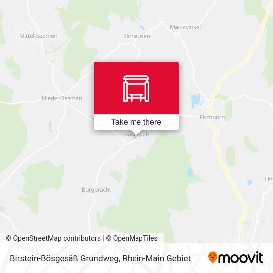 Birstein-Bösgesäß Grundweg map