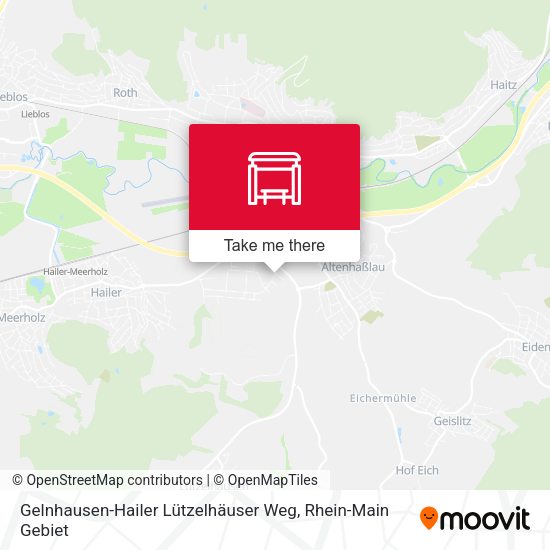 Gelnhausen-Hailer Lützelhäuser Weg map