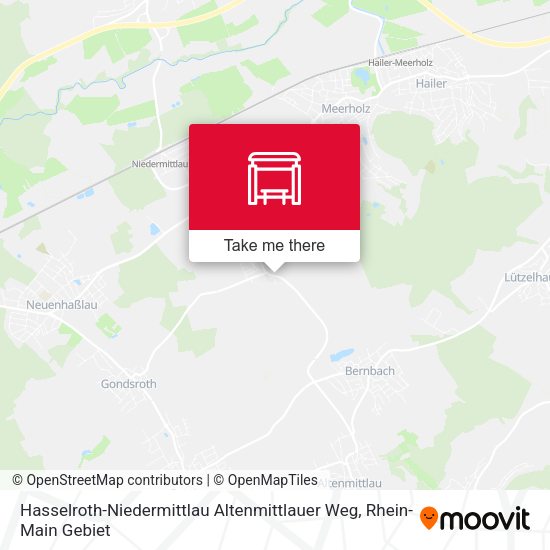 Hasselroth-Niedermittlau Altenmittlauer Weg map