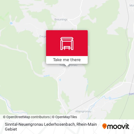 Sinntal-Neuengronau Lederhosenbach map