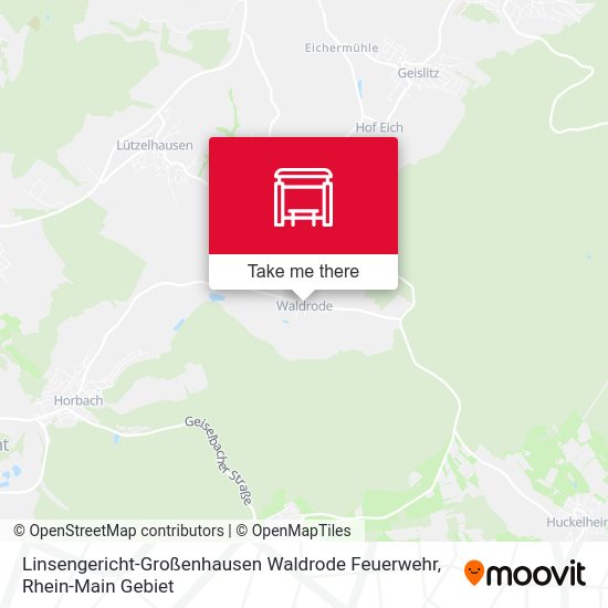 Linsengericht-Großenhausen Waldrode Feuerwehr map