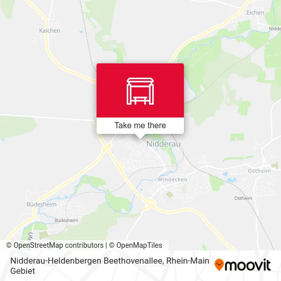 Карта Nidderau-Heldenbergen Beethovenallee