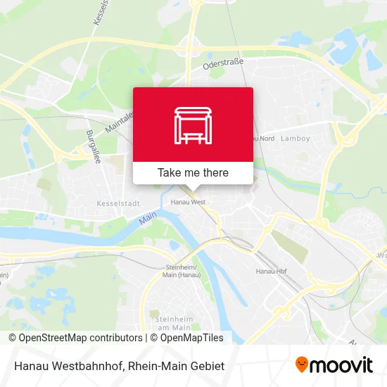 Hanau Westbahnhof map