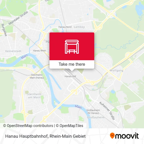 Карта Hanau Hauptbahnhof