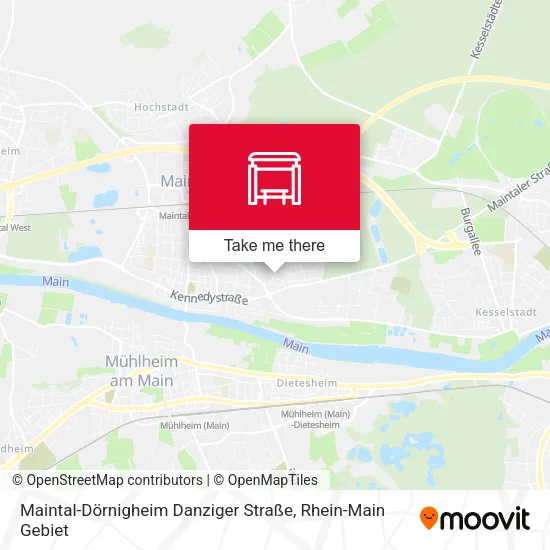 Карта Maintal-Dörnigheim Danziger Straße