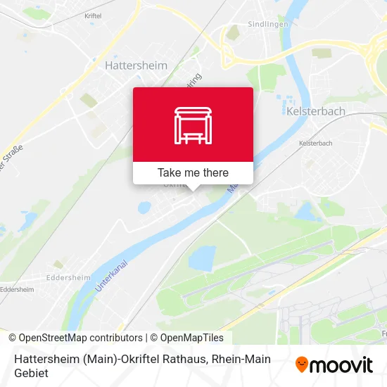 Карта Hattersheim (Main)-Okriftel Rathaus