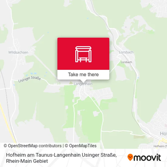 Карта Hofheim am Taunus-Langenhain Usinger Straße