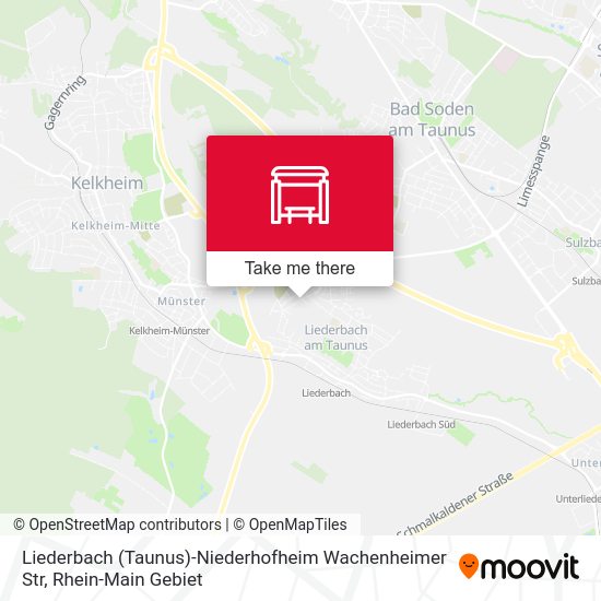 Liederbach (Taunus)-Niederhofheim Wachenheimer Str map