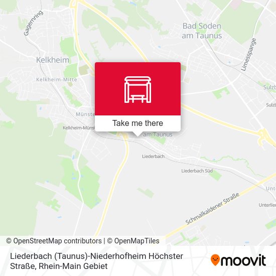 Liederbach (Taunus)-Niederhofheim Höchster Straße map