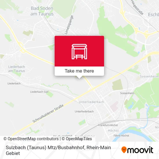 Карта Sulzbach (Taunus) Mtz / Busbahnhof