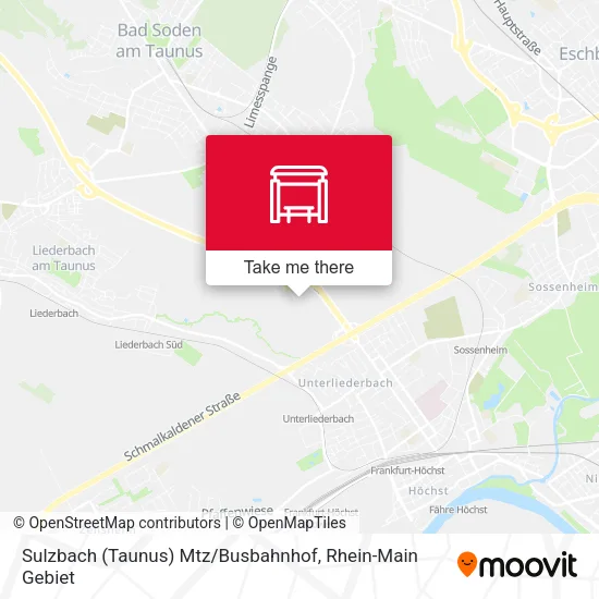 Карта Sulzbach (Taunus) Mtz / Busbahnhof