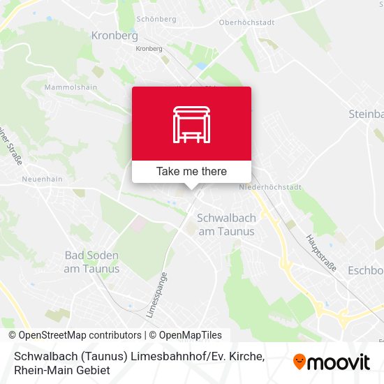 Schwalbach (Taunus) Limesbahnhof / Ev. Kirche map
