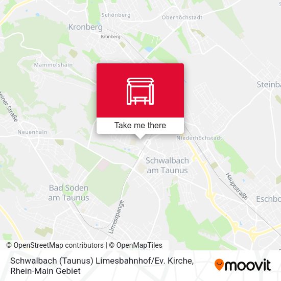 Schwalbach (Taunus) Limesbahnhof / Ev. Kirche map