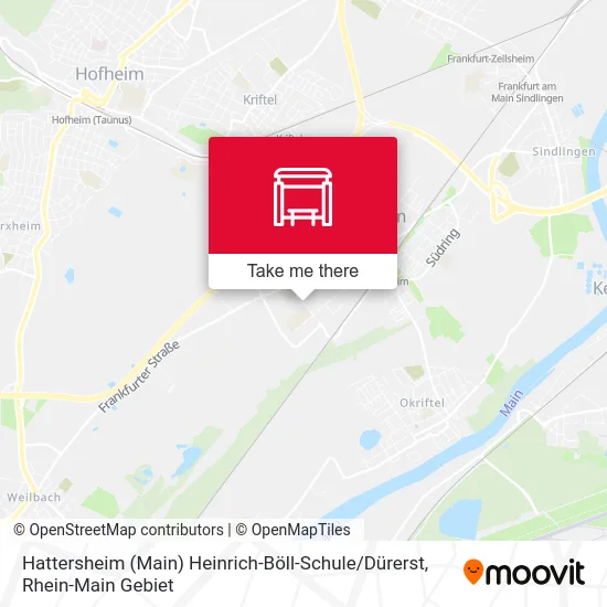 Карта Hattersheim (Main) Heinrich-Böll-Schule / Dürerst