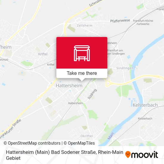 Карта Hattersheim (Main) Bad Sodener Straße