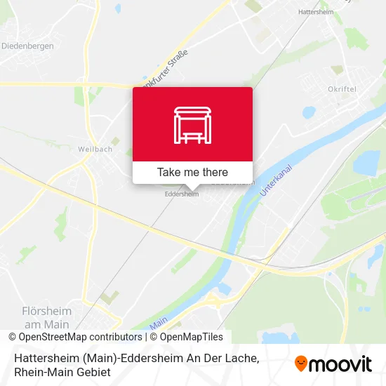 Карта Hattersheim (Main)-Eddersheim An Der Lache