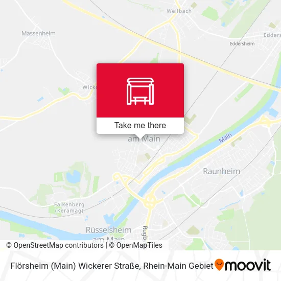 Карта Flörsheim (Main) Wickerer Straße