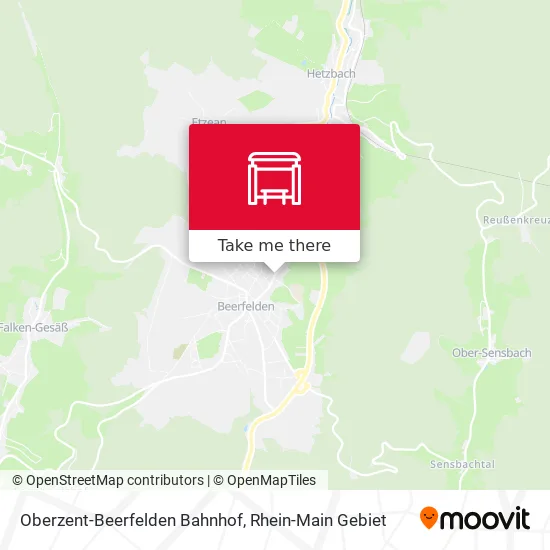 Карта Oberzent-Beerfelden Bahnhof