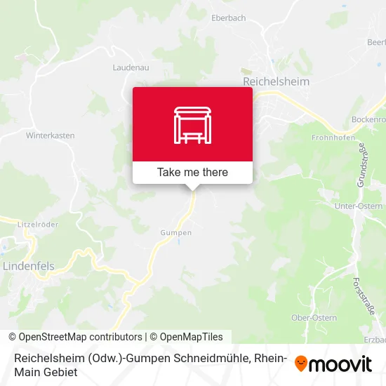 Карта Reichelsheim (Odw.)-Gumpen Schneidmühle