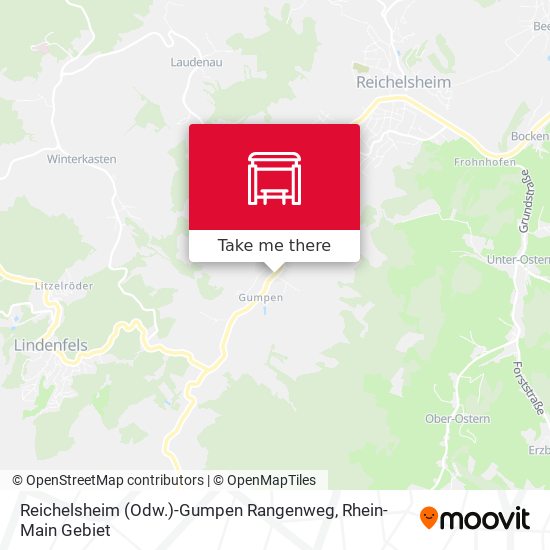 Reichelsheim (Odw.)-Gumpen Rangenweg map