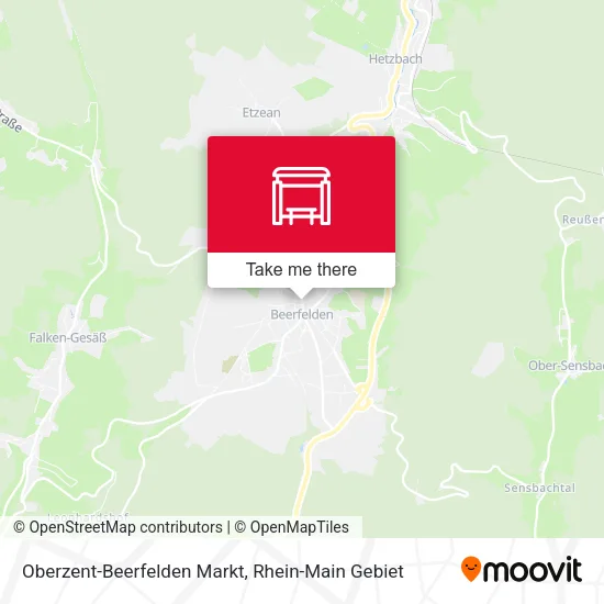 Карта Oberzent-Beerfelden Markt