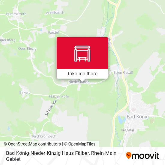 Карта Bad König-Nieder-Kinzig Haus Fälber