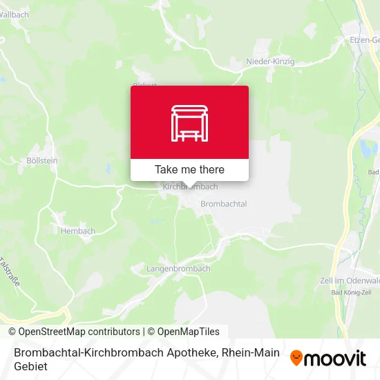 Карта Brombachtal-Kirchbrombach Apotheke
