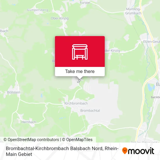Карта Brombachtal-Kirchbrombach Balsbach Nord