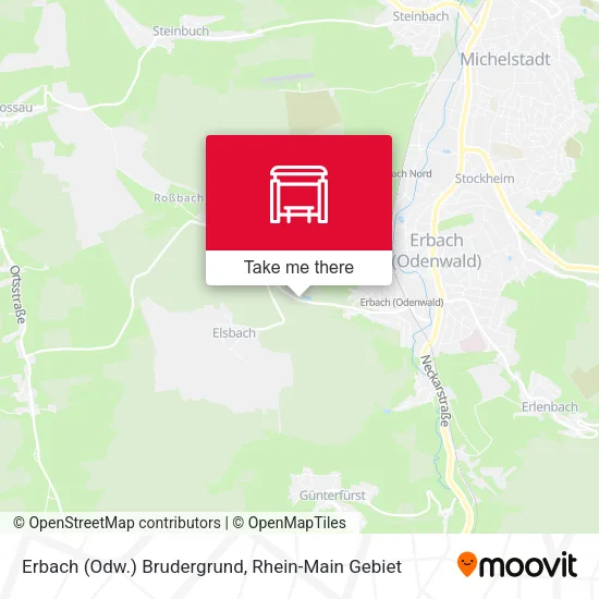 Карта Erbach (Odw.) Brudergrund