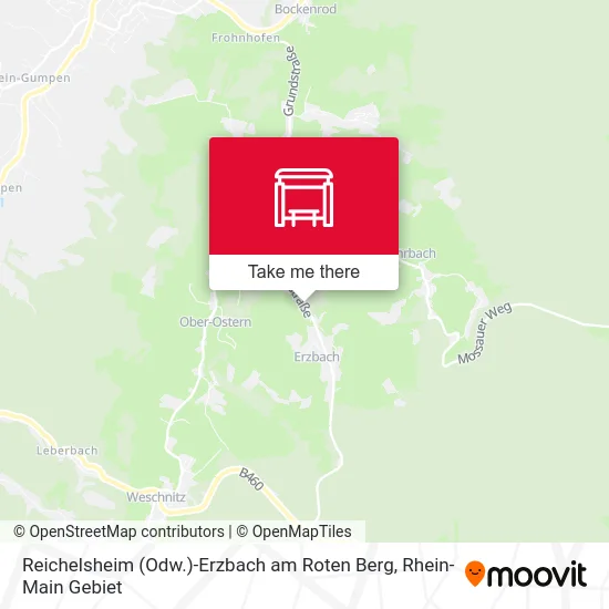 Карта Reichelsheim (Odw.)-Erzbach am Roten Berg