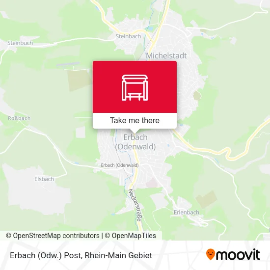 Карта Erbach (Odw.) Post