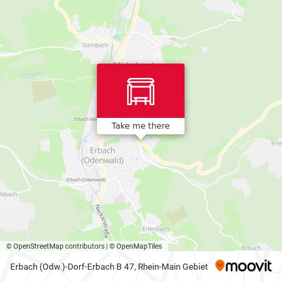 Erbach (Odw.)-Dorf-Erbach B 47 map