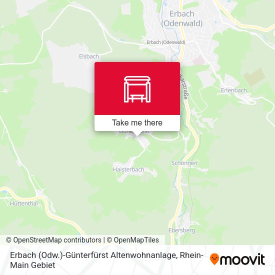 Erbach (Odw.)-Günterfürst Altenwohnanlage map