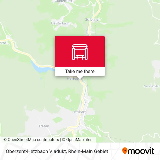 Карта Oberzent-Hetzbach Viadukt