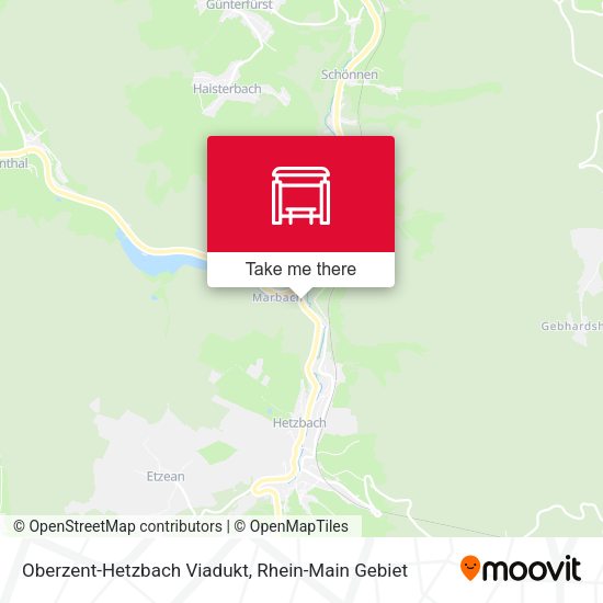 Oberzent-Hetzbach Viadukt map