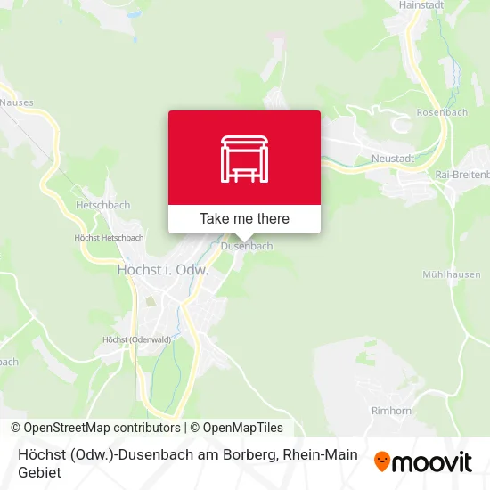 Карта Höchst (Odw.)-Dusenbach am Borberg
