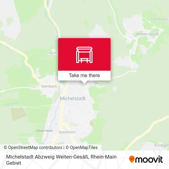 Карта Michelstadt Abzweig Weiten-Gesäß