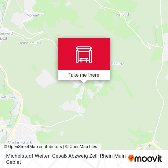 Michelstadt-Weiten-Gesäß Abzweig Zell map
