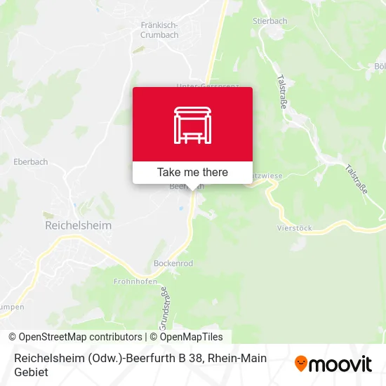 Карта Reichelsheim (Odw.)-Beerfurth B 38