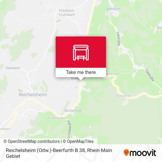 Reichelsheim (Odw.)-Beerfurth B 38 map