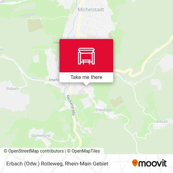 Карта Erbach (Odw.) Rolleweg