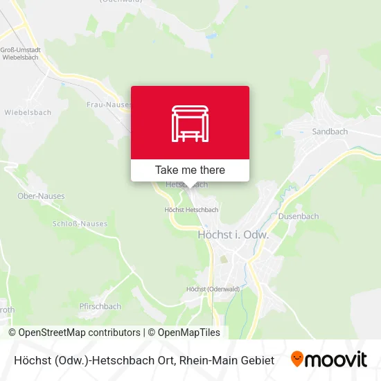 Карта Höchst (Odw.)-Hetschbach Ort