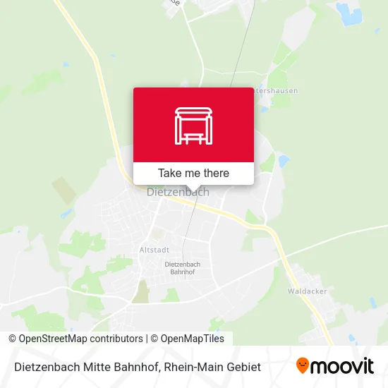 Карта Dietzenbach Mitte Bahnhof